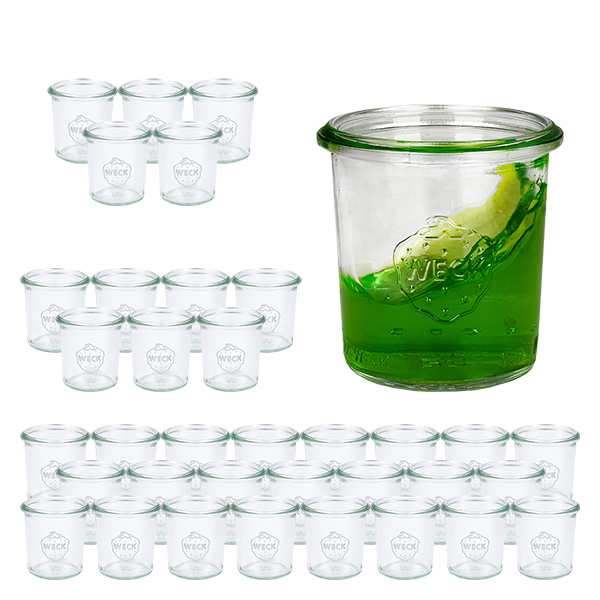 36er Set Weck Gläser 140 ml Sturzgläser 36er Set Weck Gläser 140 ml Sturzgläser