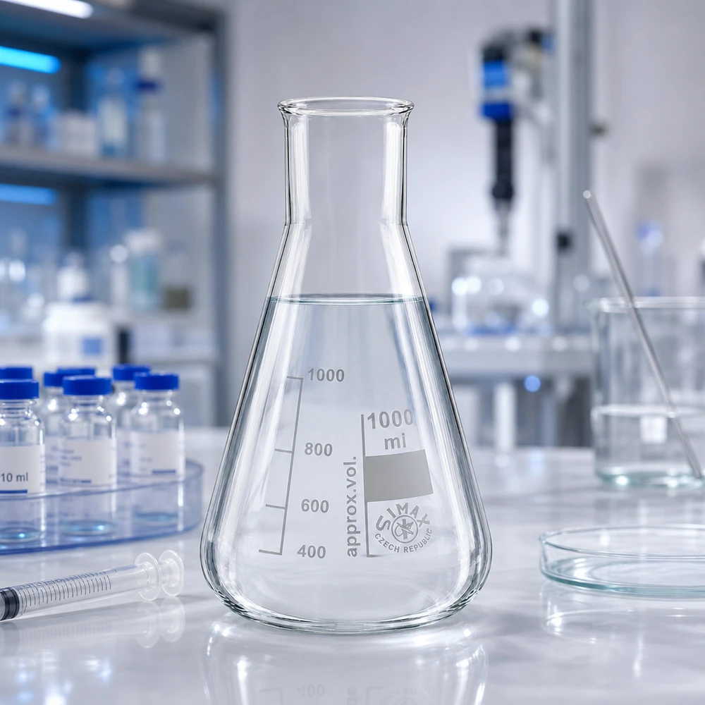 Erlenmeyer 1000ml gargalo largo Erlenmeyer 1000ml gargalo largo