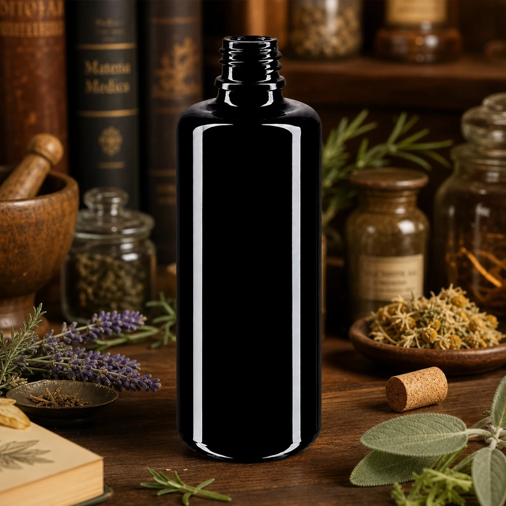 Frasco conta-gotas de vidro violeta de 50 ml Orion Miron ideal para aromaterapia, extractos de ervas e naturopatia