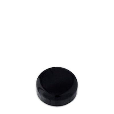 Tampa de rosca SAN preta para frasco violeta 15ml