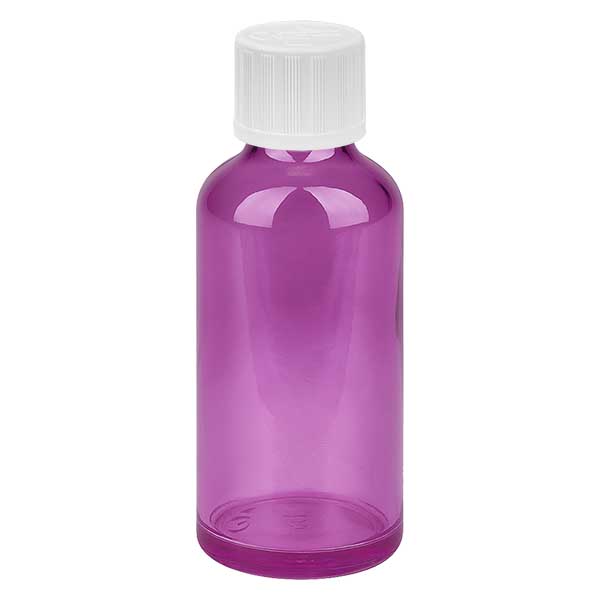 Frasco conta-gotas de 50 ml com 1,2 mm de vidro branco padrão resistente a crianças PurpleLine.UT18/50