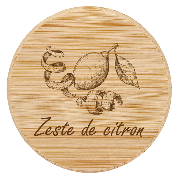 Boina em madeira "Zeste de citron" para WECK RR60