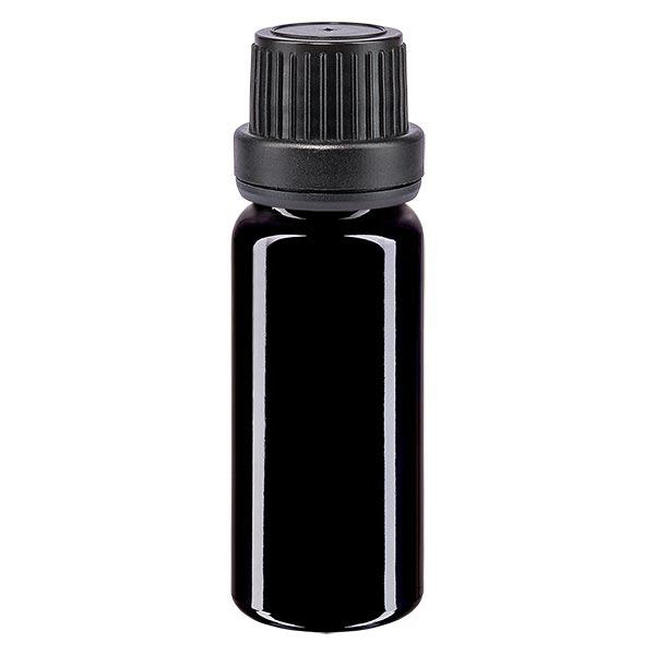 Frasco de farmácia violeta 10ml tampa de rosca preta fecho inviolável Frasco de farmácia violeta 10ml tampa de rosca preta fecho inviolável
