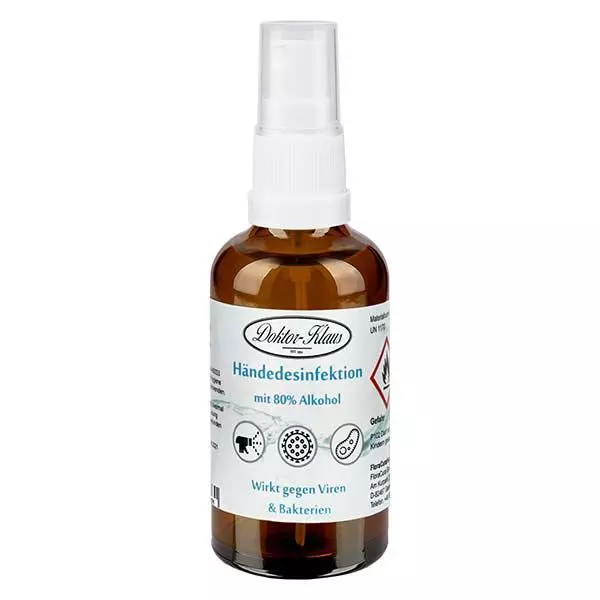 Spray desinfetante para as mãos 50ml Doktor-Klaus Spray desinfetante para as mãos 50ml Doktor-Klaus
