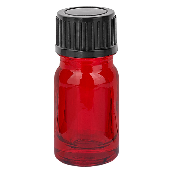 Frasco de 5 ml com tampa de rosca de 11 mm preto standard RedLine UT18/5