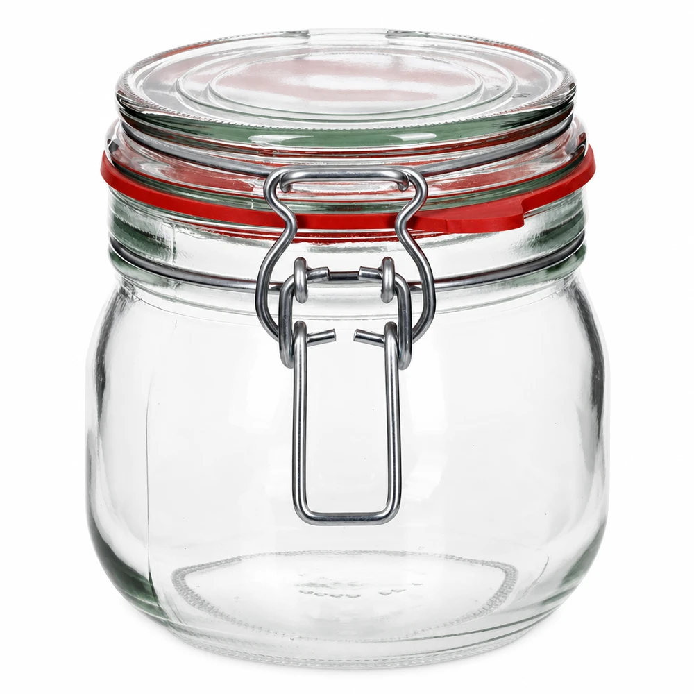 Frasco de armazenamento de 634 ml com tampa basculante para cozinha e casa