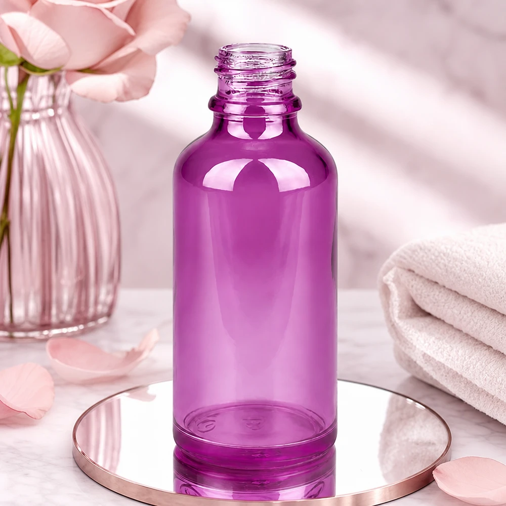 Frasco de farmácia de 50 ml PurpleLine UT18/50 UNiTWIST Frasco de farmácia PurpleLine UT18/50 de 50 ml com o prático sistema de fecho UNiTWIST em púrpura premium