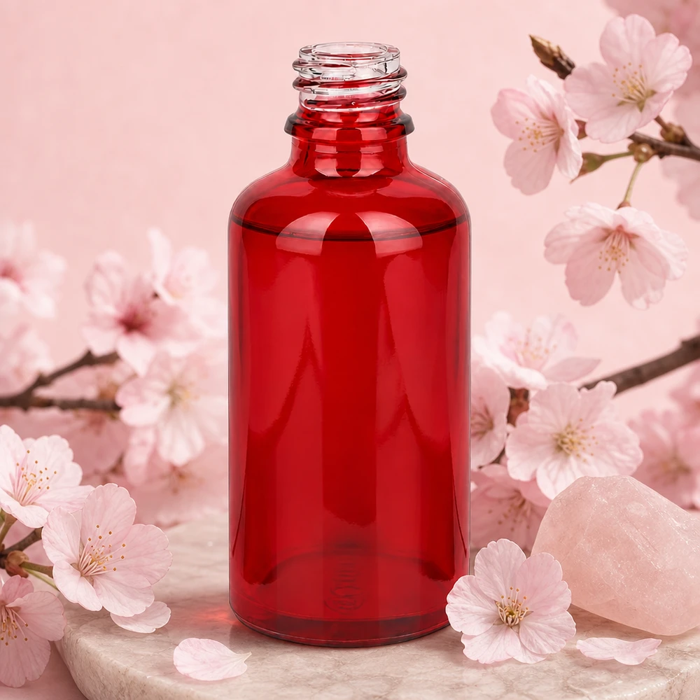 Frasco de farmácia de 50 ml RedLine UT18/50 UNiTWIST Frasco de farmácia RedLine UT18/50 de 50 ml de alta qualidade com vidro vermelho resistente a riscos para uma utilização duradoura