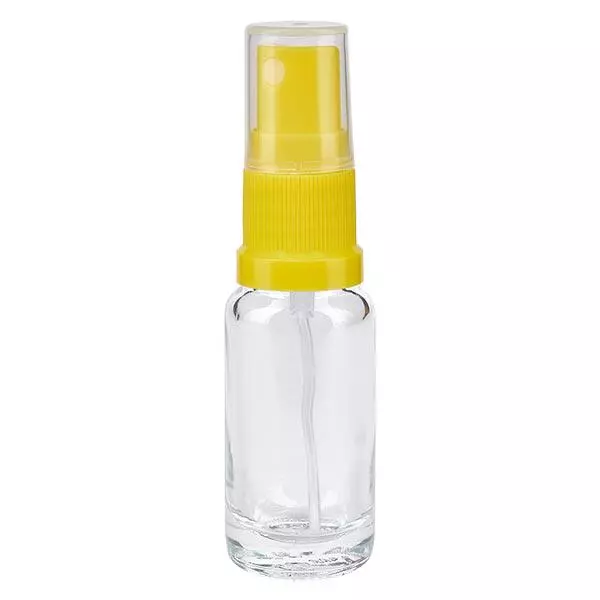 Frasco de farmácia transparente 10ml spray top amarelo Frasco de farmácia transparente 10ml spray top amarelo