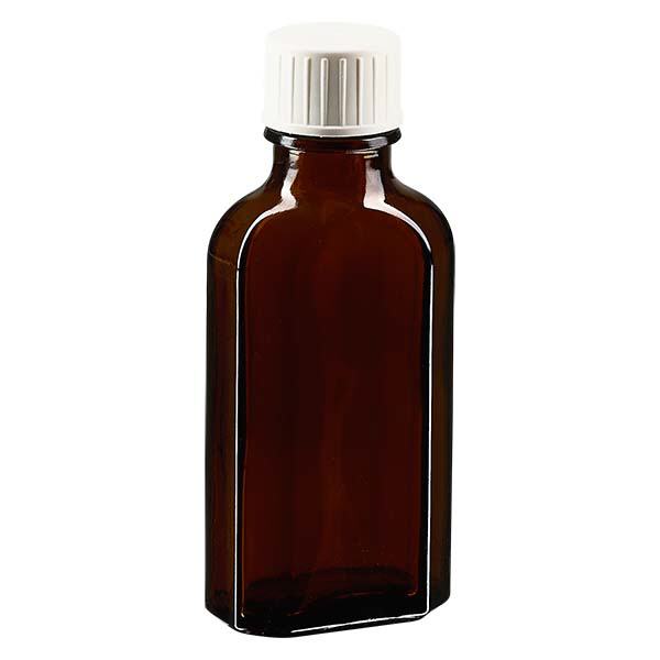 Tampa de rosca castanha Meplat de 50 ml com anel de enchimento Tampa de rosca castanha Meplat de 50 ml com anel de enchimento