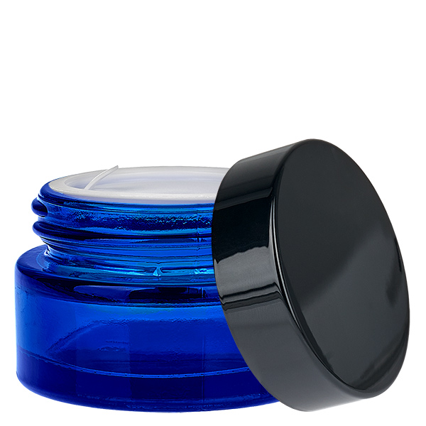 Frasco de vidro de 20 ml azul com tampa de inserção UNiTWIST