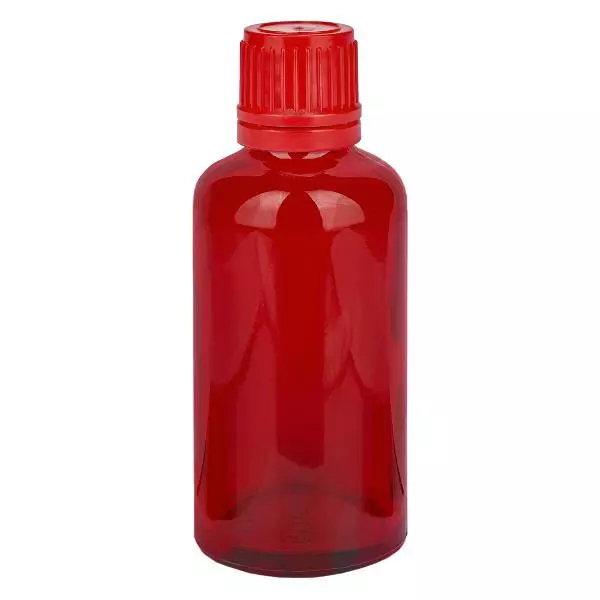 Frasco de 50ml 11mm tampa de rosca vermelha tampa inviolável RedLine UT18/50