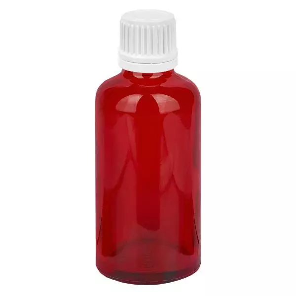 Frasco de 50 ml com tampa de rosca de 11 mm, branco, inviolável RedLine UT18/50