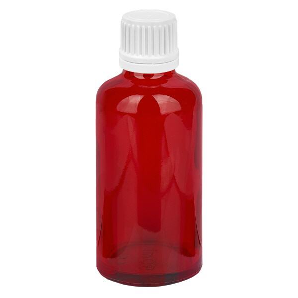 Frasco de 50 ml com tampa de rosca de 11 mm, branco, inviolável RedLine UT18/50