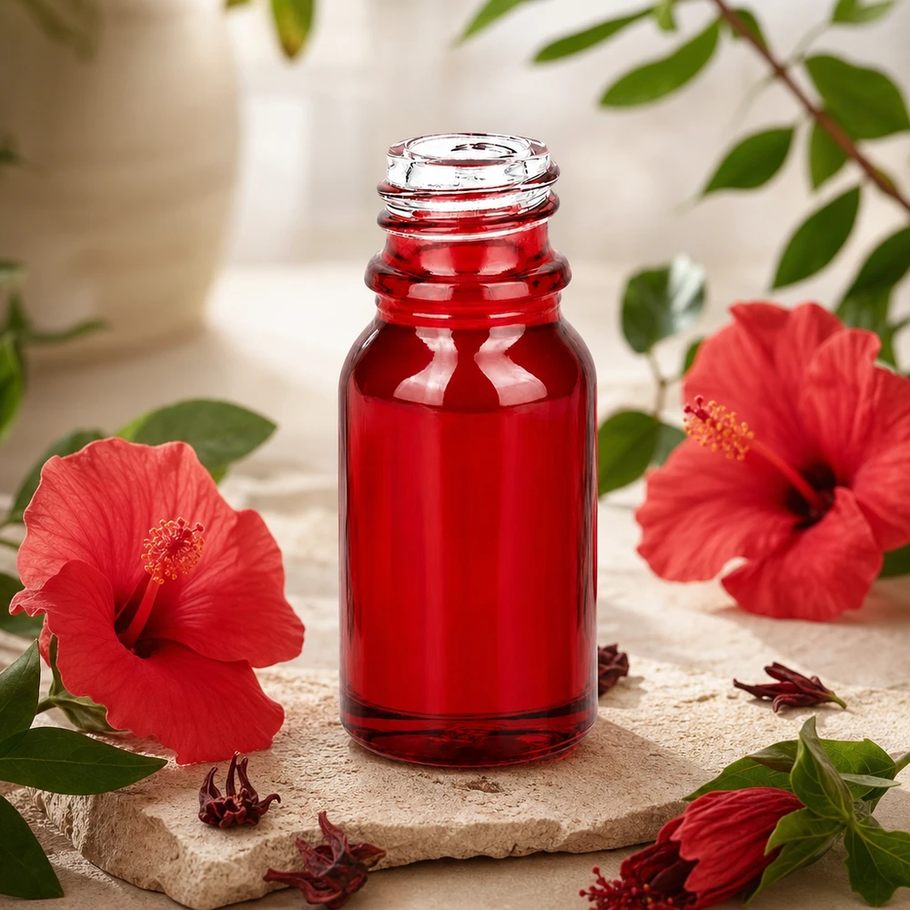 Frasco de farmácia vermelho elegante 10ml RedLine UT18/10 com tampa UNiTWIST para cosméticos naturais