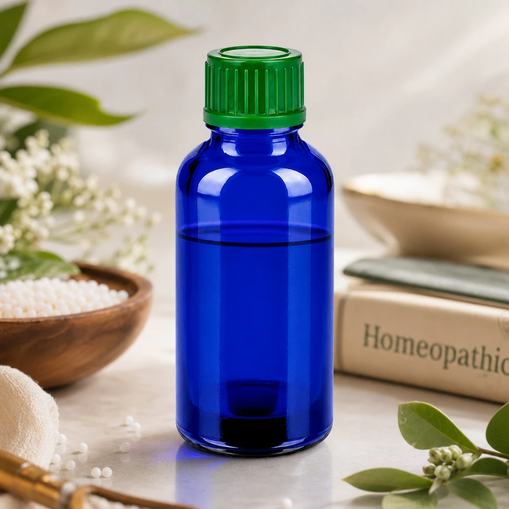 Frasco de vidro de 30 ml de alta qualidade com vidro azul Proteção UV para substâncias sensíveis à luz