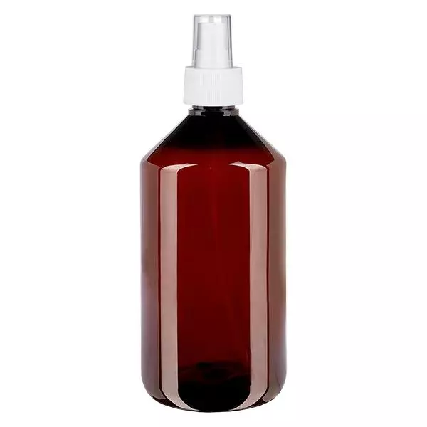 Frasco PET 750ml com atomizador branco