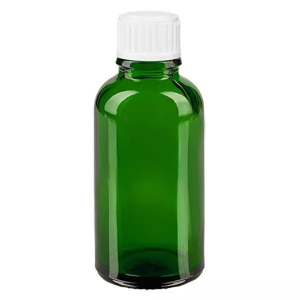 Frasco de farmácia verde 30ml tampa de rosca branco globules standard Frasco de farmácia verde 30ml tampa de rosca branco globules standard