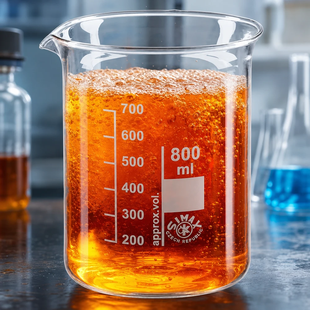 Copo robusto de 800 ml em vidro borossilicato com baixo molde para aplicações versáteis em laboratórios e na indústria