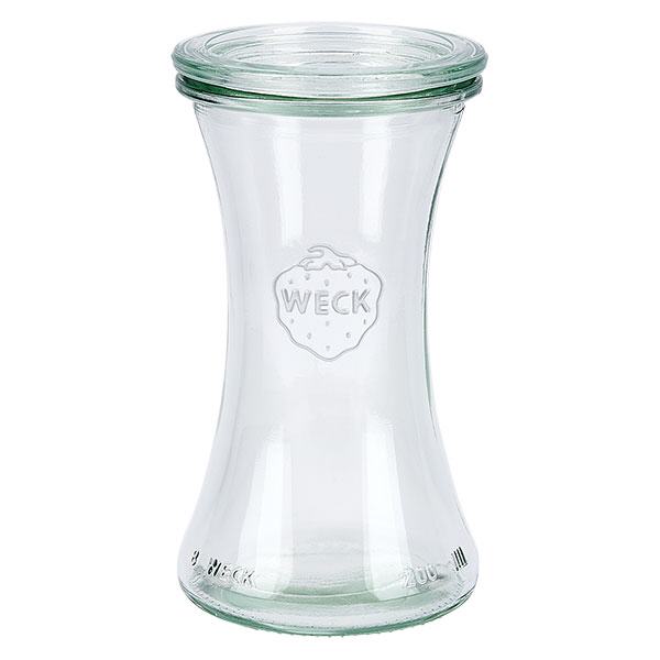 Frasco de 200ml com tampa de vidro WECK RR60