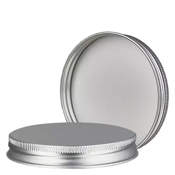 Tampa de rosca metálica prateada, rosca 63mm/R3 ApoGlas