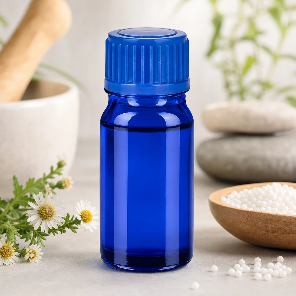 Frasco de 5ml com tampa de rosca de 11mm azul Standard BlueLine UT18/5 Frasco de 11mm com tampa de rosca 5ml azul para glóbulos homeopáticos e remédios naturais