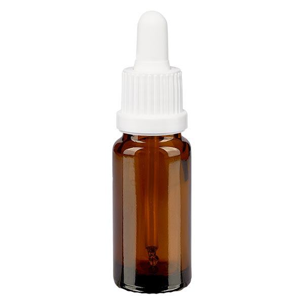 Frasco de farmácia castanho 10ml pipeta tampa inviolável branca Frasco de farmácia castanho 10ml pipeta tampa inviolável branca