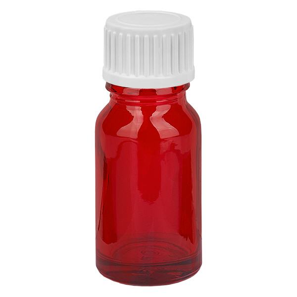 Frasco de 10 ml (globule) 3mm GR com fecho standard branco RedLine UT18/10