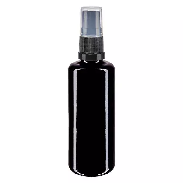 Frasco de farmácia violeta 50ml spray acessório preto