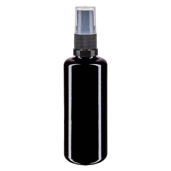 Frasco de farmácia violeta 50ml spray acessório preto
