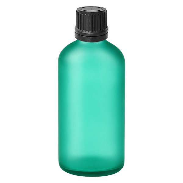 Frasco conta-gotas de 100ml 1mm preto com fecho inviolável GreenL. UT18/100