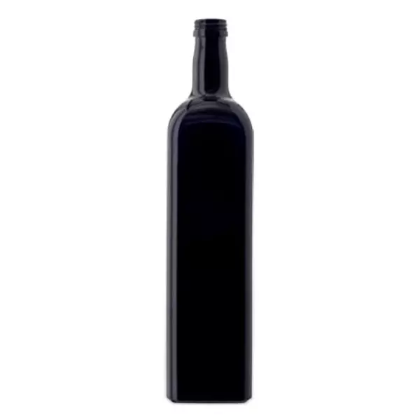 Frasco de óleo de vidro violeta 1000ml quadrado, UNI 31.5x24 Frasco de óleo de vidro violeta 1000ml quadrado, UNI 31.5x24
