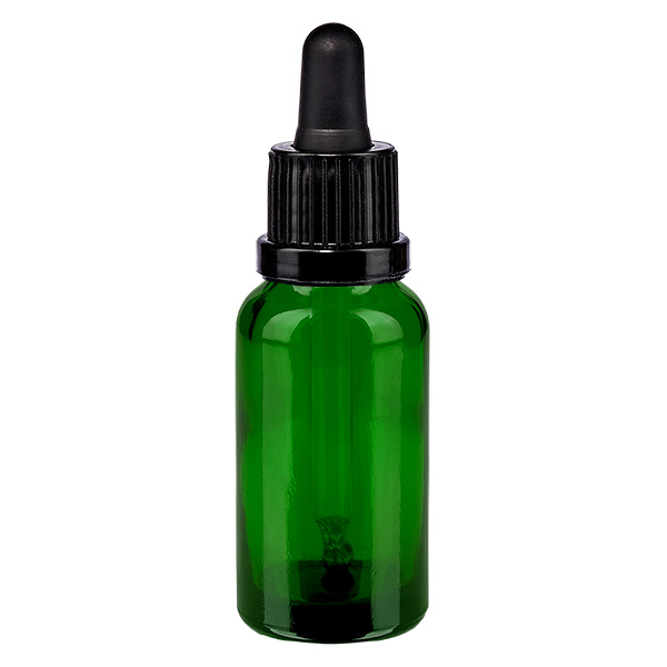Frasco pipeta de 20 ml preto com fecho inviolável GreenLine UT18/20