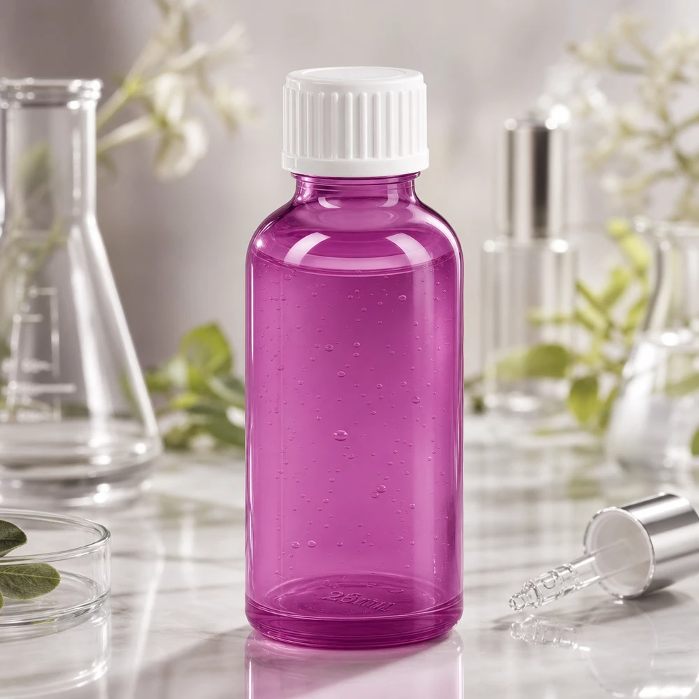 Abertura de gotejamento precisa de 0,9 mm do frasco de 30 ml em roxo para uma dosagem exacta de líquidos