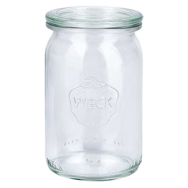Frasco cilíndrico de 145ml com tampa de vidro WECK RR40