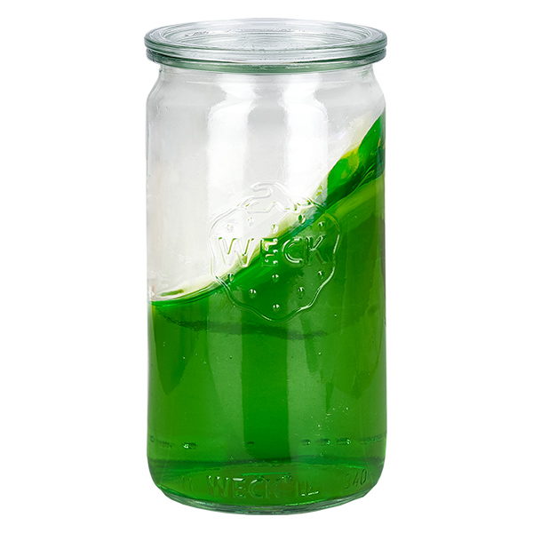 Conjunto de 48 frascos Weck frascos cilíndricos de 340ml com 48 tampas de vidro Conjunto de 48 frascos Weck frascos cilíndricos de 340ml com 48 tampas de vidro