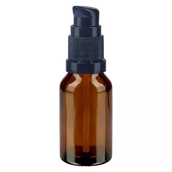 Frasco de farmácia castanho 30ml tampa bomba preto standard Frasco de farmácia castanho 30ml tampa bomba preto standard