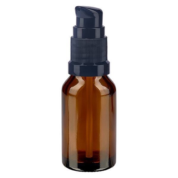 Frasco de farmácia castanho 30ml tampa bomba preto standard Frasco de farmácia castanho 30ml tampa bomba preto standard