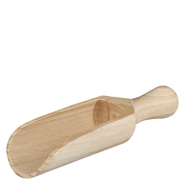 Pá de madeira tamanho M em forma de meia-volta - 140mm de comprimento Pá de madeira tamanho M meio redonda com 14 cm de comprimento, feita de madeira natural para cozinha e uso doméstico