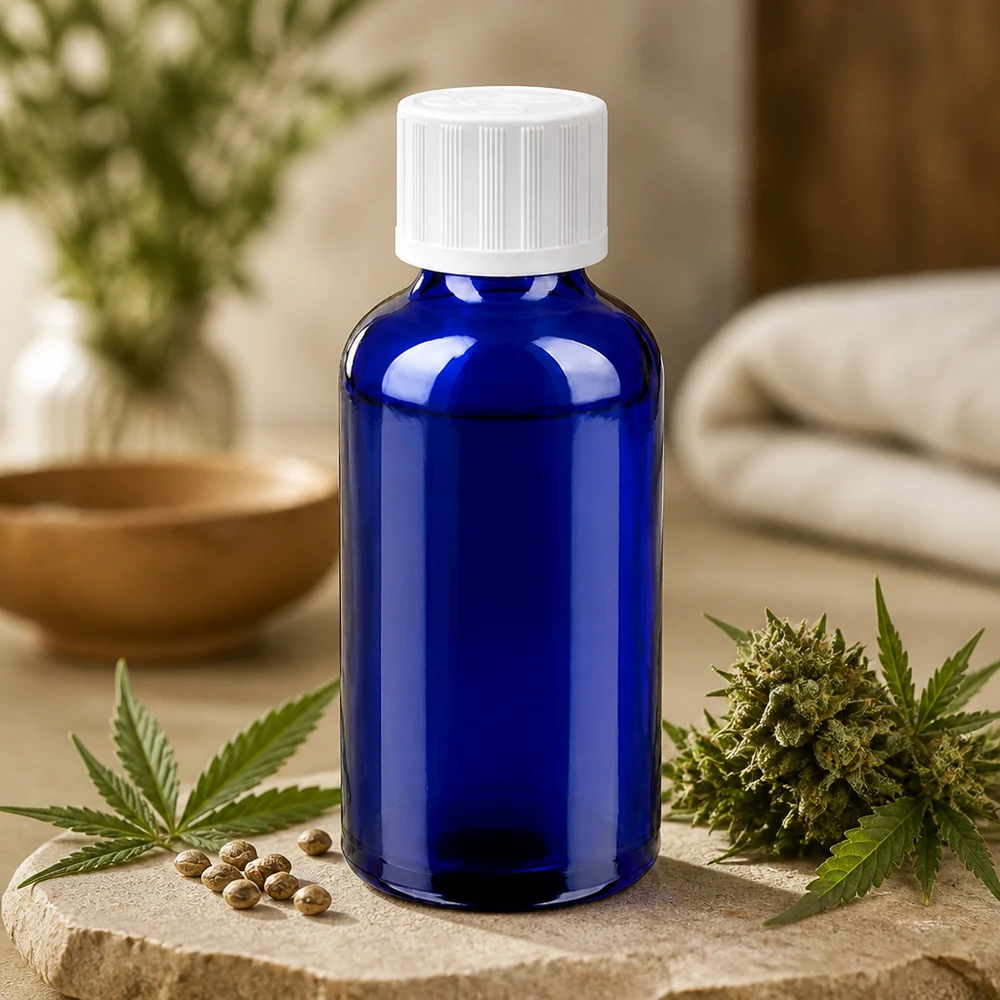 Frasco compacto de 50 ml com tampa SV de 11 mm, ideal para utilização móvel e em viagem