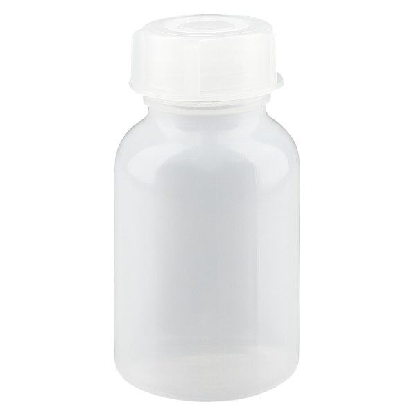 Frasco de laboratório de 100 ml com gargalo largo e tampa de rosca