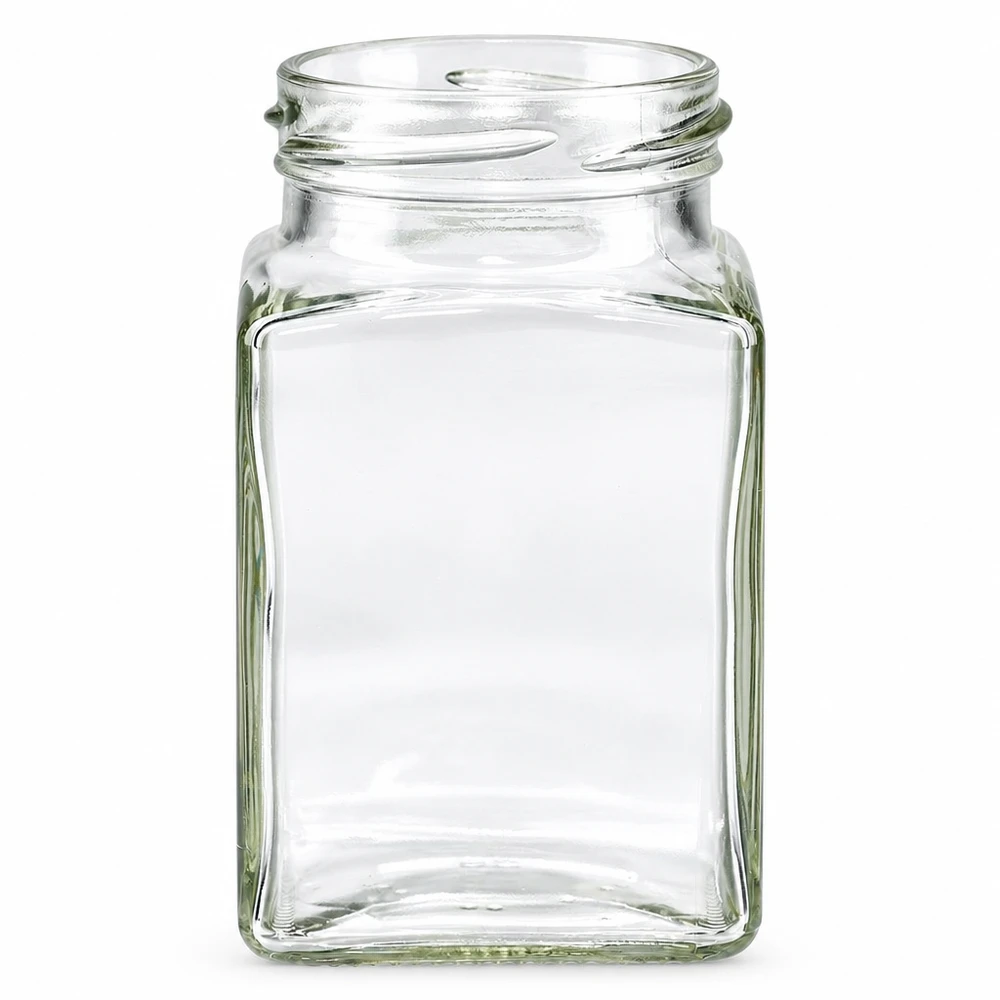 Frasco tetra de 260ml sem tampa (TO58) UNiTWIST UNiTWIST Tetra260 frasco para conservas 260ml quadrado transparente com rosca Twist-Off TO58 tampa de rosca vazia