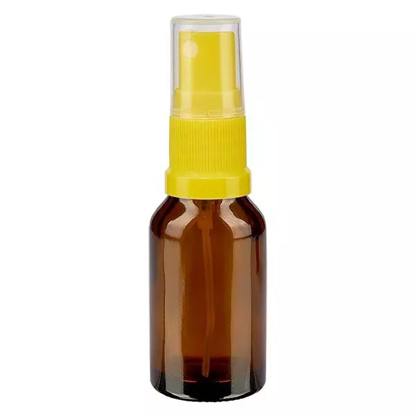Apothekenflasche braun 30ml Sprayaufsatz gelb Apothekenflasche braun 30ml Sprayaufsatz gelb