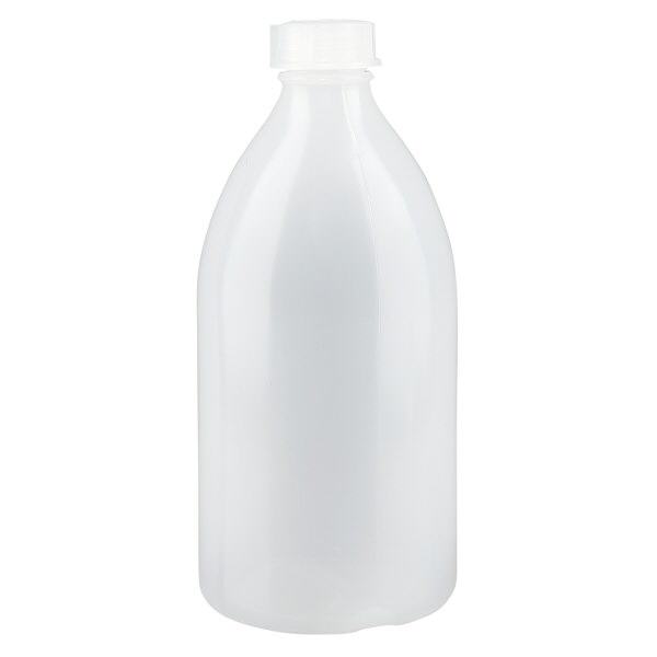 Frasco de rosca de 500ml, frasco de laboratório com gargalo estreito Frasco de rosca de 500ml, frasco de laboratório com gargalo estreito