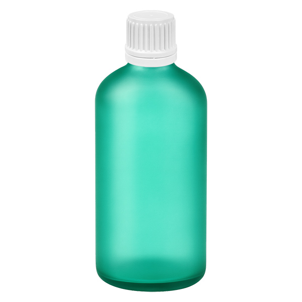 Frasco de 100 ml com tampa de rosca de 11 mm branca inviolável GreenLine UT18/100