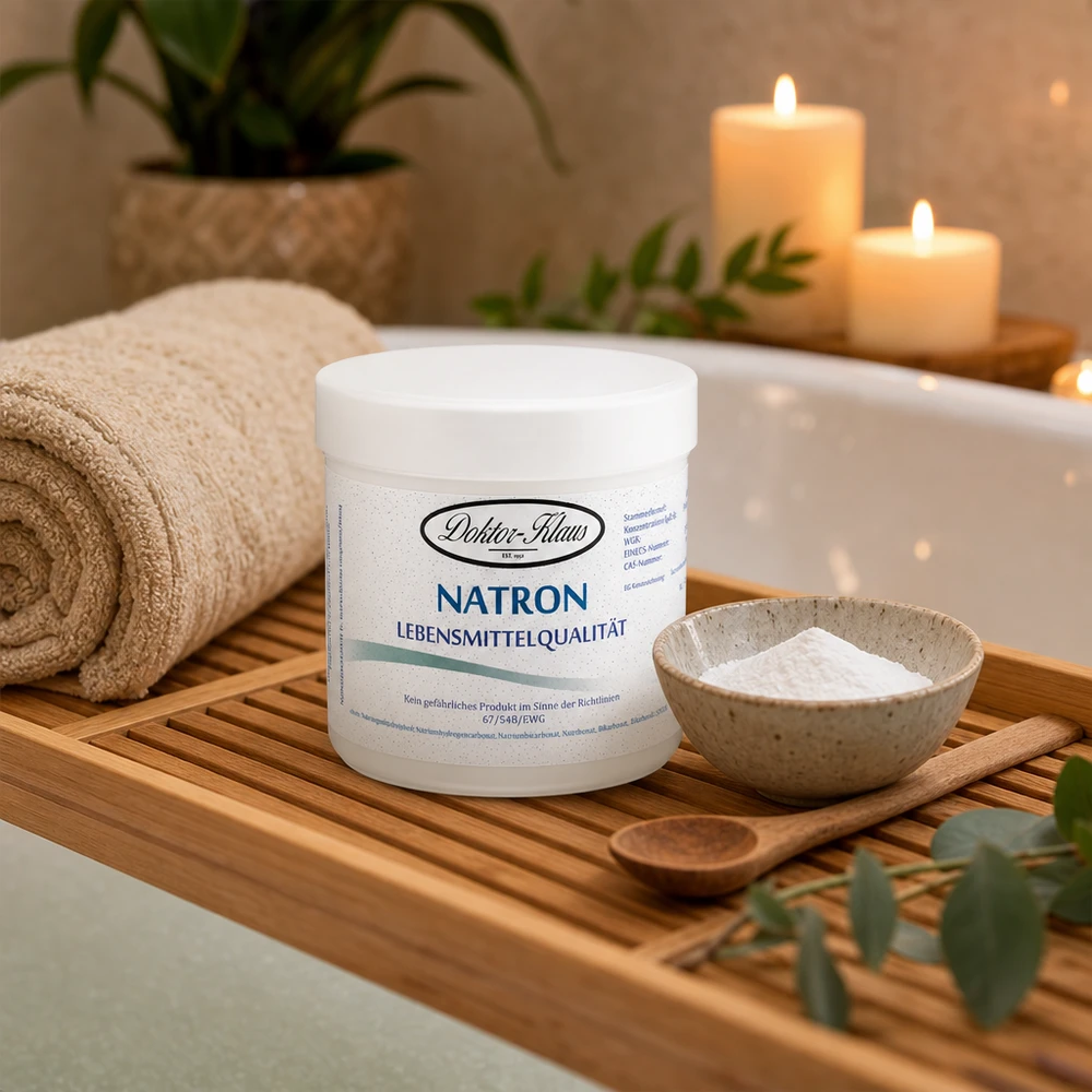 Natron Doctor Klaus 250g de qualidade alimentar na casa de banho de bem-estar para banhos completos relaxantes