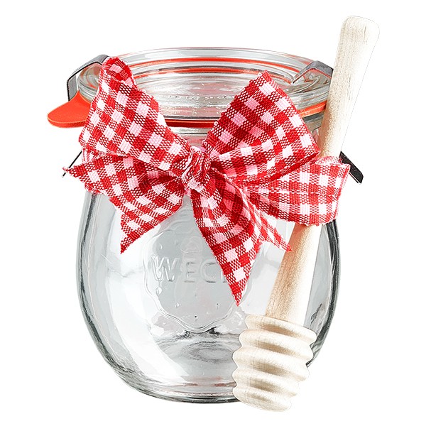 Mini jarro de tulipas WECK 220ml com colher de mel