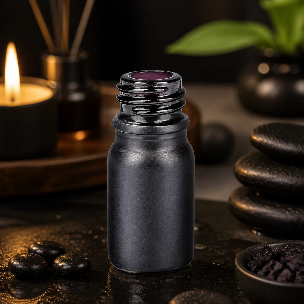 Frasco de farmácia Premium 5ml BlackLine UT18/5 UNiTWIST para aromaterapia e bem-estar de alta qualidade