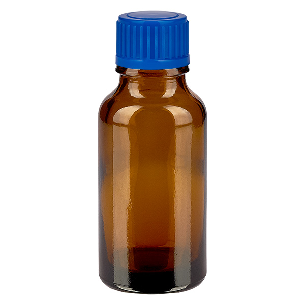 Frasco de 20 ml com tampa de rosca de 11 mm azul Standard BrownLine UT18/20