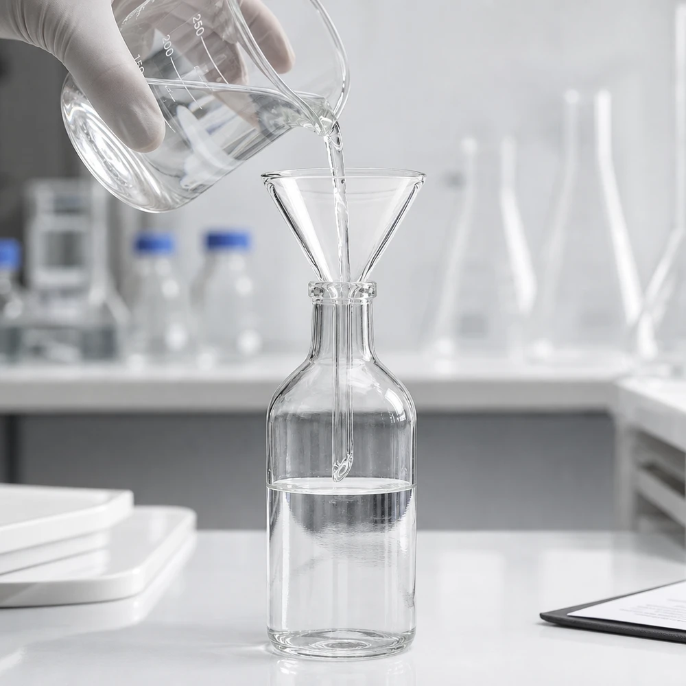 Funil ø35mm borosilicato ângulo 60 estilo curto Funil ø35mm borosilicato ângulo 60 estilo curto